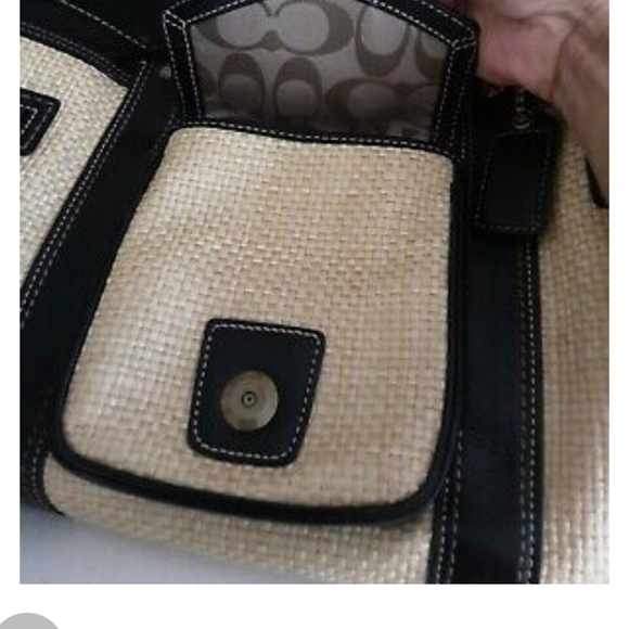 COACH Legacy Raffia Leather & Straw(Matching Wristlet Available) - Picture 6 of 15
